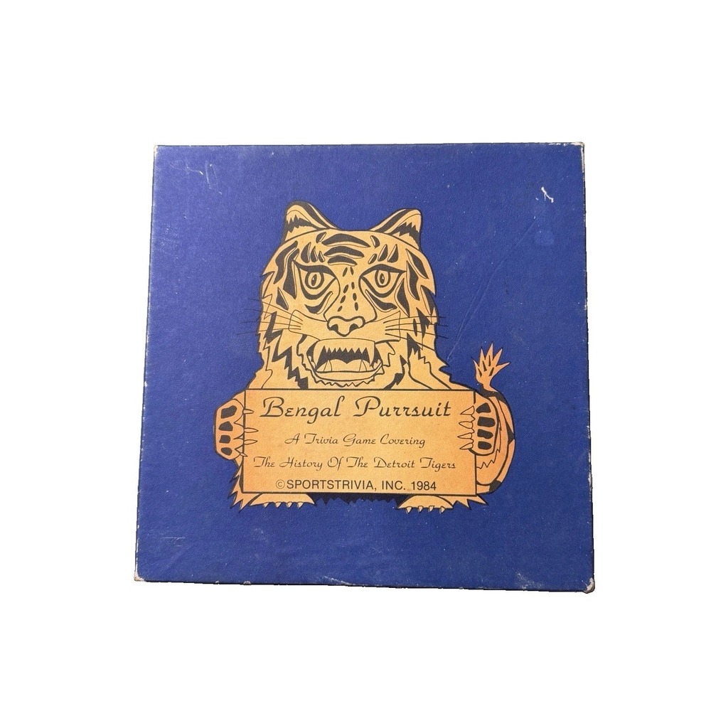 Detroit Tigers Bengal Purrsuit Baseball 1984 Trivia Game  Vintage/RARE